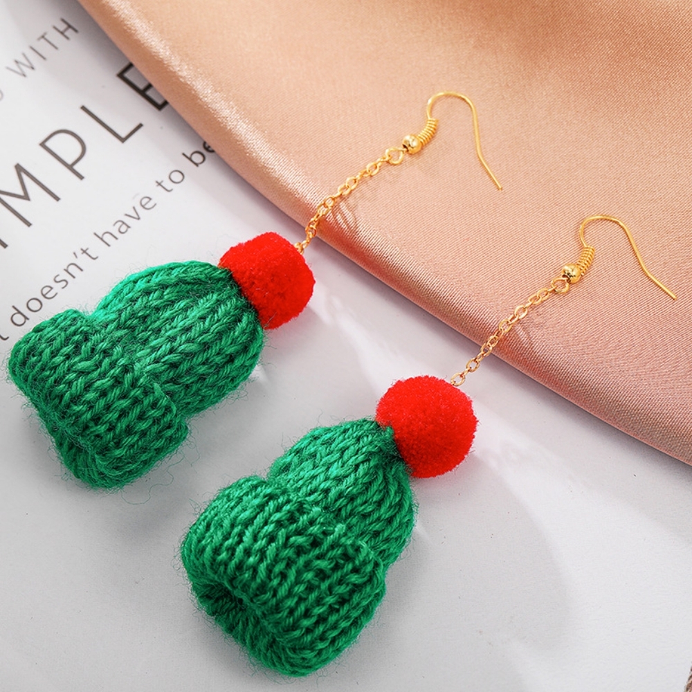 Christmas hat earrings